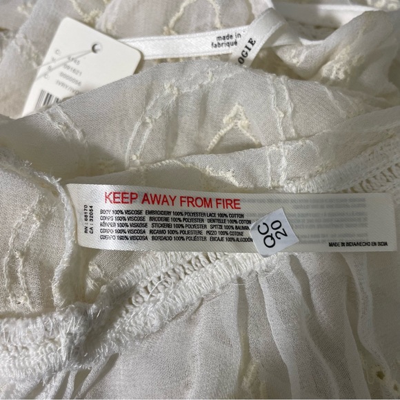 NWT Anthropologie The Deco Tunic Swim Coverup Cream Ivory XL Boho - Picture 11 of 12